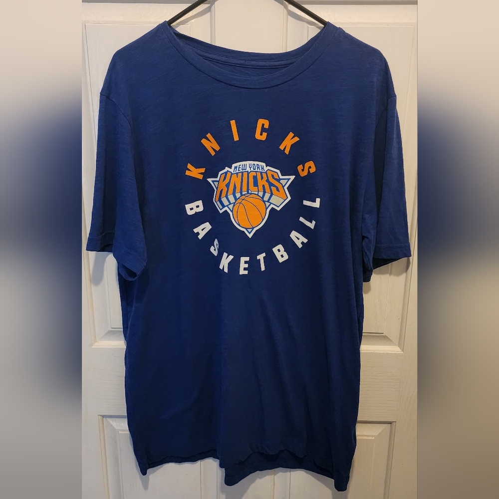 NBA New York Knicks Blue and Orange T-Shirt